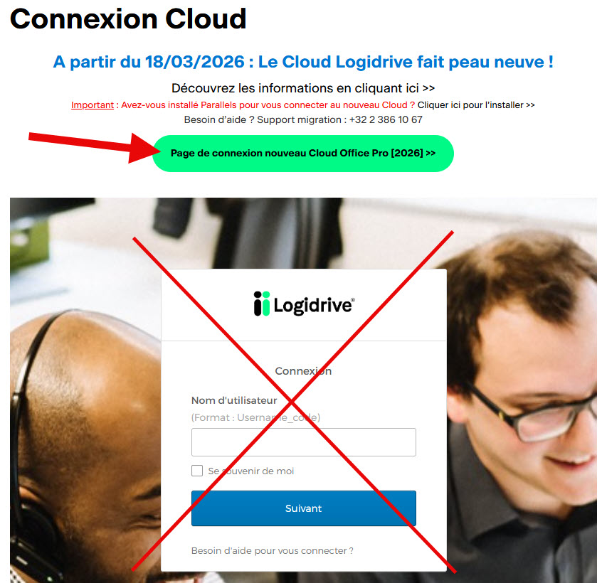 Étape 2 – Nouvelle page de connexion
