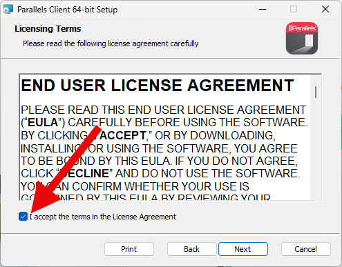 Étape 4 – Licensing Terms