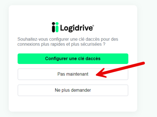Étape 7 – Clé d'accès