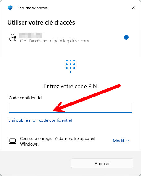 Étape 3 – Valider avec le code de la machine